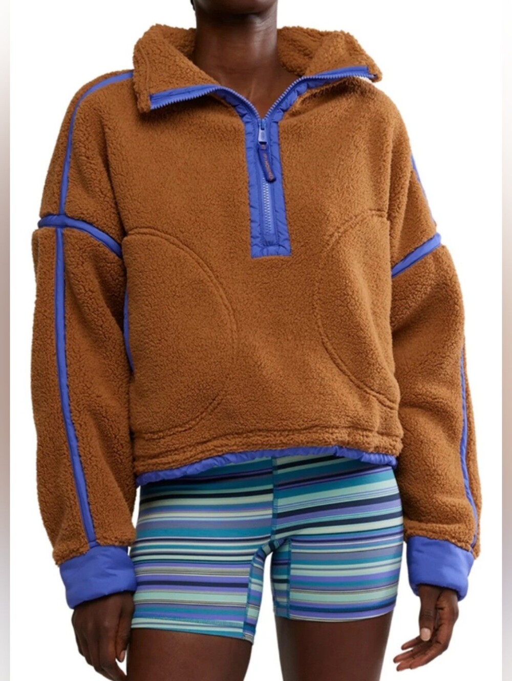 Free People Mountain High Fleece 1/2 Zipper Clousere Jacket.